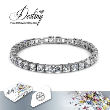 Destiny Jewellery Crystal From Swarovski Square Brilliant Bracelet